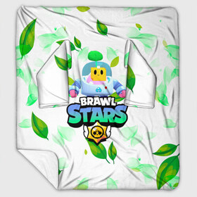 Плед с рукавами с принтом Sprout Brawl Stars в Белгороде, 100% полиэстер | Закругленные углы, все края обработаны. Ткань не мнется и не растягивается. Размер 170*145 | brawl | brawl stars | sprout | бравл | бравл старс | росток | спраут | спраут brawl stars | спроут