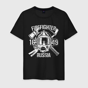 Мужская футболка хлопок с принтом FIREFIGHTER RUSSIA в Белгороде, 100% хлопок | прямой крой, круглый вырез горловины, длина до линии бедер, слегка спущенное плечо. | 112 | 23 февраля | 27 декабря | firefighter | герб | гкчс | знак | лого | логотип | мчс | мчс россии | мчсник | пожарная охрана | пожарник | пожарный | пч | россии | рф | символ | ситуац | служба | спасатель