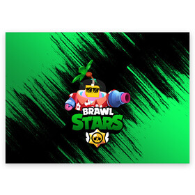 Поздравительная открытка с принтом SPROUT BRAWL STARS в Белгороде, 100% бумага | плотность бумаги 280 г/м2, матовая, на обратной стороне линовка и место для марки
 | Тематика изображения на принте: brawl | brawl stars | brawl stars sprout | clash | sprout | tropical sprout | бравл старс | игра | мобильные игры | спраут | тропический спрут