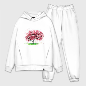 Мужской костюм хлопок OVERSIZE с принтом Сакура в Белгороде,  |  | pink | sakura | tree | дерево | дерево сакуры | природа | розовое | сакура | цветущее дерево