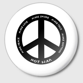 Значок с принтом Pacific в Белгороде,  металл | круглая форма, металлическая застежка в виде булавки | hippie | love | pacific | peace | любовь | мир | надпись | пацифик | текст | фраза | хиппи