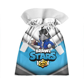 Подарочный 3D мешок с принтом BRAWL STARS CROW в Белгороде, 100% полиэстер | Размер: 29*39 см | Тематика изображения на принте: 8 bit | 8 бит | bibi | brawl stars | crow | el brown | leon | leon shark | max | mr.p | sally leon | shark | stars | virus | werewolf | акула | биби | вирус | ворон | леон | оборотень | пингвин