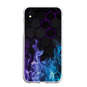 Чехол для iPhone XS Max матовый с принтом Fire в Белгороде, Силикон | Область печати: задняя сторона чехла, без боковых панелей | fire | psicodelic | абстрактный | абстракция | калейдоскоп | огонь | пламя | пламя космос | психоделика | радужный | разводы красок | северное сияние | синий огонь | фиолетовый | фракталы