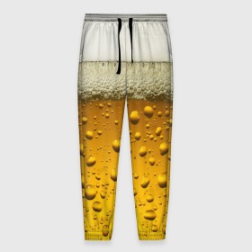 Мужские брюки 3D с принтом ПИВО в Белгороде, 100% полиэстер | манжеты по низу, эластичный пояс регулируется шнурком, по бокам два кармана без застежек, внутренняя часть кармана из мелкой сетки | beer | textures | бир | напитки | пенное | текстуры | фон