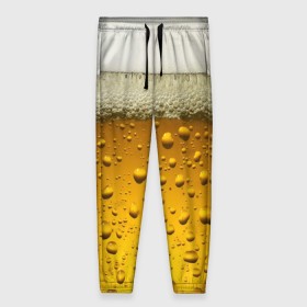 Женские брюки 3D с принтом ПИВО в Белгороде, полиэстер 100% | прямой крой, два кармана без застежек по бокам, с мягкой трикотажной резинкой на поясе и по низу штанин. В поясе для дополнительного комфорта — широкие завязки | beer | textures | бир | напитки | пенное | текстуры | фон