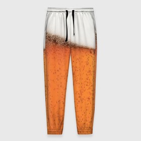 Мужские брюки 3D с принтом ПИВО! в Белгороде, 100% полиэстер | манжеты по низу, эластичный пояс регулируется шнурком, по бокам два кармана без застежек, внутренняя часть кармана из мелкой сетки | beer | textures | бир | напитки | пенное | текстуры | фон