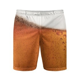Мужские шорты спортивные с принтом ПИВО! в Белгороде,  |  | Тематика изображения на принте: beer | textures | бир | напитки | пенное | текстуры | фон
