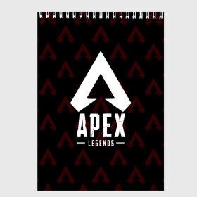 Скетчбук с принтом APEX LEGENDS в Белгороде, 100% бумага
 | 48 листов, плотность листов — 100 г/м2, плотность картонной обложки — 250 г/м2. Листы скреплены сверху удобной пружинной спиралью | Тематика изображения на принте: apex | apex legends | battle | battle royal | bloodhound | titanfall | wraith | апекс | апекс легендс | батл рояль | битва | война | каустик | королевская битва