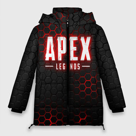 Женская зимняя куртка 3D с принтом APEX LEGENDS в Белгороде, верх — 100% полиэстер; подкладка — 100% полиэстер; утеплитель — 100% полиэстер | длина ниже бедра, силуэт Оверсайз. Есть воротник-стойка, отстегивающийся капюшон и ветрозащитная планка. 

Боковые карманы с листочкой на кнопках и внутренний карман на молнии | Тематика изображения на принте: apex | apex legends | battle | battle royal | bloodhound | titanfall | wraith | апекс | апекс легендс | батл рояль | битва | война | каустик | королевская битва