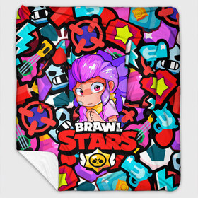 Плед с рукавами с принтом SHELLY BRAWL STARS в Белгороде, 100% полиэстер | Закругленные углы, все края обработаны. Ткань не мнется и не растягивается. Размер 170*145 | brawl | brawl stars | shelly | stars | бравл | бравл старс | гитара | значки | значки бравл старс | игры | кольт | лого | лого brawl stars | логотип | пистолет | сейф | старс | шелли