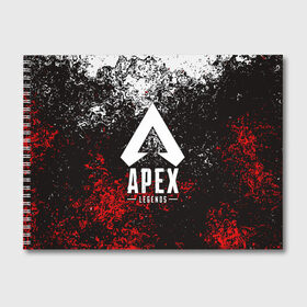 Альбом для рисования с принтом APEX LEGENDS в Белгороде, 100% бумага
 | матовая бумага, плотность 200 мг. | Тематика изображения на принте: apex | apex legends | battle | battle royal | bloodhound | titanfall | wraith | апекс | апекс легендс | батл рояль | битва | война | каустик | королевская битва