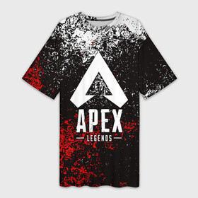 Платье-футболка 3D с принтом APEX LEGENDS в Белгороде,  |  | apex | apex legends | battle | battle royal | bloodhound | titanfall | wraith | апекс | апекс легендс | батл рояль | битва | война | каустик | королевская битва