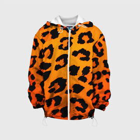 Детская куртка 3D с принтом JAGUAR GOLD в Белгороде, 100% полиэстер | застежка — молния, подол и капюшон оформлены резинкой с фиксаторами, по бокам — два кармана без застежек, один потайной карман на груди, плотность верхнего слоя — 90 г/м2; плотность флисового подклада — 260 г/м2 | Тематика изображения на принте: cat | jaguar | leopard | yaguar | дикая кошка | животные | кошка | леопард | пятна животного | текстура | шерсть | ягуар