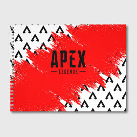 Альбом для рисования с принтом APEX LEGENDS в Белгороде, 100% бумага
 | матовая бумага, плотность 200 мг. | Тематика изображения на принте: apex | apex legends | battle | battle royal | bloodhound | titanfall | wraith | апекс | апекс легендс | батл рояль | битва | война | каустик | королевская битва