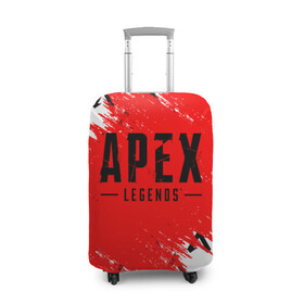 Чехол для чемодана 3D с принтом APEX LEGENDS  в Белгороде, 86% полиэфир, 14% спандекс | двустороннее нанесение принта, прорези для ручек и колес | apex | apex legends | battle | battle royal | bloodhound | titanfall | wraith | апекс | апекс легендс | батл рояль | битва | война | каустик | королевская битва