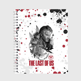 Тетрадь с принтом The Last of Us в Белгороде, 100% бумага | 48 листов, плотность листов — 60 г/м2, плотность картонной обложки — 250 г/м2. Листы скреплены сбоку удобной пружинной спиралью. Уголки страниц и обложки скругленные. Цвет линий — светло-серый
 | ashley | baker | cicada | ellie | joel | johnson | last | miller | of | the | troy | us | бейкер | вилльямс | джонсон | джоэл | из | миллер | нас | одни | последние | трой | цикада | элли | эшли