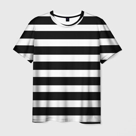 Мужская футболка 3D с принтом Моряк в Белгороде, 100% полиэфир | прямой крой, круглый вырез горловины, длина до линии бедер | goalkeeper | lines | prisoner | stripes | вратарь | заключённый | линии | матрос | море | моряк | полосы
