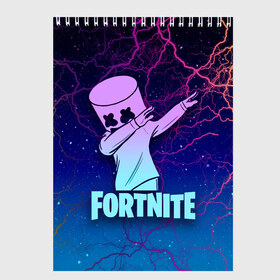 Скетчбук с принтом Fortnite Marshmello в Белгороде, 100% бумага
 | 48 листов, плотность листов — 100 г/м2, плотность картонной обложки — 250 г/м2. Листы скреплены сверху удобной пружинной спиралью | chapter 2 | dab | fortnite | i was there | i was there pleasant park feb 2 2019 | marshmello | глава 2 | даб | зефир | игра | маршмелло | маршмеллоу | маршмело | фортнайт | я был там