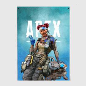 Постер с принтом APEX LEGENDS Lifeline в Белгороде, 100% бумага
 | бумага, плотность 150 мг. Матовая, но за счет высокого коэффициента гладкости имеет небольшой блеск и дает на свету блики, но в отличии от глянцевой бумаги не покрыта лаком | apex | apex legends | lifeline | апекс | игры | лайфлайн