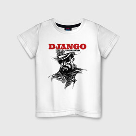 Детская футболка хлопок с принтом Django в Белгороде, 100% хлопок | круглый вырез горловины, полуприлегающий силуэт, длина до линии бедер | django | tarantino | джанго | джанго освобожденный | тарантино
