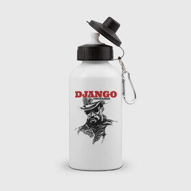 Бутылка спортивная с принтом Django в Белгороде, металл | емкость — 500 мл, в комплекте две пластиковые крышки и карабин для крепления | django | tarantino | джанго | джанго освобожденный | тарантино