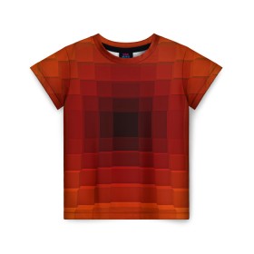 Детская футболка 3D с принтом оптическая иллюзия в Белгороде, 100% гипоаллергенный полиэфир | прямой крой, круглый вырез горловины, длина до линии бедер, чуть спущенное плечо, ткань немного тянется | big picture | иллюзия | квадрат | оптическая | текстуры | тренды