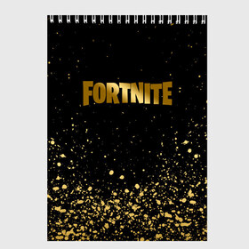 Скетчбук с принтом FORTNITE GOLDEN в Белгороде, 100% бумага
 | 48 листов, плотность листов — 100 г/м2, плотность картонной обложки — 250 г/м2. Листы скреплены сверху удобной пружинной спиралью | Тематика изображения на принте: deadmau5 | fortnite | fortnite 2 | fortnite x маршмелло | ikonik | marshmello | ninja | ninja streamer | raven | travis scott | ворон | иконик | ниндзя | пили | рейвен | трэвис скотт | фортнайт