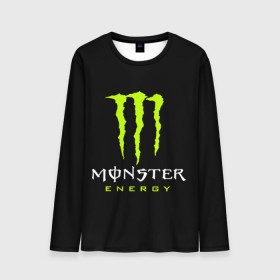 Мужской лонгслив 3D с принтом MONSTER ENERGY в Белгороде, 100% полиэстер | длинные рукава, круглый вырез горловины, полуприлегающий силуэт | Тематика изображения на принте: black monster | bmx | claw | cybersport | energy | monster | monster energy | moto | motocross | race | sport | киберспорт | когти | монстер энерджи | монстр | мото | мотокросс | ралли | скейтбординг | спорт | т | энергия