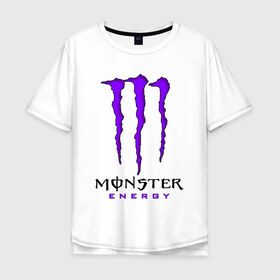 Мужская футболка хлопок Oversize с принтом MONSTER ENERGY в Белгороде, 100% хлопок | свободный крой, круглый ворот, “спинка” длиннее передней части | Тематика изображения на принте: black monster | bmx | claw | cybersport | energy | monster | monster energy | moto | motocross | race | sport | киберспорт | когти | монстер энерджи | монстр | мото | мотокросс | ралли | скейтбординг | спорт | т | энергия