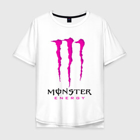 Мужская футболка хлопок Oversize с принтом MONSTER ENERGY в Белгороде, 100% хлопок | свободный крой, круглый ворот, “спинка” длиннее передней части | Тематика изображения на принте: black monster | bmx | claw | cybersport | energy | monster | monster energy | moto | motocross | race | sport | киберспорт | когти | монстер энерджи | монстр | мото | мотокросс | ралли | скейтбординг | спорт | т | энергия