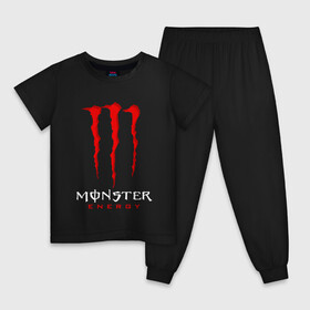 Детская пижама хлопок с принтом MONSTER ENERGY в Белгороде, 100% хлопок |  брюки и футболка прямого кроя, без карманов, на брюках мягкая резинка на поясе и по низу штанин
 | black monster | bmx | claw | cybersport | energy | monster | monster energy | moto | motocross | race | sport | киберспорт | когти | монстер энерджи | монстр | мото | мотокросс | ралли | скейтбординг | спорт | т | энергия