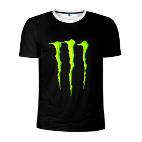 Мужская футболка 3D спортивная с принтом MONSTER ENERGY в Белгороде, 100% полиэстер с улучшенными характеристиками | приталенный силуэт, круглая горловина, широкие плечи, сужается к линии бедра | Тематика изображения на принте: black monster | bmx | claw | cybersport | energy | monster | monster energy | moto | motocross | race | sport | киберспорт | когти | монстер энерджи | монстр | мото | мотокросс | ралли | скейтбординг | спорт | т | энергия