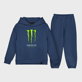 Детский костюм хлопок Oversize с принтом MONSTER ENERGY в Белгороде,  |  | black monster | bmx | claw | cybersport | energy | monster | monster energy | moto | motocross | race | sport | киберспорт | когти | монстер энерджи | монстр | мото | мотокросс | ралли | скейтбординг | спорт | т | энергия