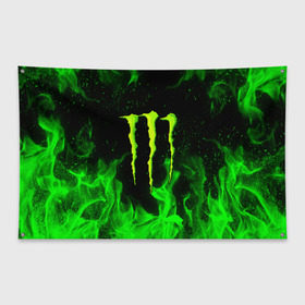 Флаг-баннер с принтом MONSTER ENERGY в Белгороде, 100% полиэстер | размер 67 х 109 см, плотность ткани — 95 г/м2; по краям флага есть четыре люверса для крепления | black monster | bmx | claw | cybersport | energy | monster | monster energy | moto | motocross | race | sport | киберспорт | когти | монстер энерджи | монстр | мото | мотокросс | ралли | скейтбординг | спорт | т | энергия