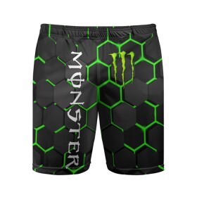 Мужские шорты спортивные с принтом MONSTER ENERGY в Белгороде,  |  | black monster | bmx | claw | cybersport | energy | monster | monster energy | moto | motocross | race | sport | киберспорт | когти | монстер энерджи | монстр | мото | мотокросс | ралли | скейтбординг | спорт | т | энергия