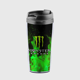 Термокружка-непроливайка с принтом MONSTER ENERGY в Белгороде, внутренняя часть — пищевой пластик, наружная часть — прозрачный пластик, между ними — полиграфическая вставка с рисунком | объем — 350 мл, герметичная крышка | Тематика изображения на принте: black monster | bmx | claw | cybersport | energy | monster | monster energy | moto | motocross | race | sport | киберспорт | когти | монстер энерджи | монстр | мото | мотокросс | ралли | скейтбординг | спорт | т | энергия