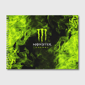 Альбом для рисования с принтом MONSTER ENERGY в Белгороде, 100% бумага
 | матовая бумага, плотность 200 мг. | black monster | bmx | claw | cybersport | energy | monster | monster energy | moto | motocross | race | sport | киберспорт | когти | монстер энерджи | монстр | мото | мотокросс | ралли | скейтбординг | спорт | т | энергия