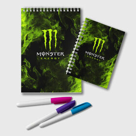 Блокнот с принтом MONSTER ENERGY в Белгороде, 100% бумага | 48 листов, плотность листов — 60 г/м2, плотность картонной обложки — 250 г/м2. Листы скреплены удобной пружинной спиралью. Цвет линий — светло-серый
 | black monster | bmx | claw | cybersport | energy | monster | monster energy | moto | motocross | race | sport | киберспорт | когти | монстер энерджи | монстр | мото | мотокросс | ралли | скейтбординг | спорт | т | энергия