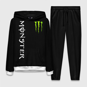 Женский костюм 3D (с толстовкой) с принтом MONSTER ENERGY в Белгороде,  |  | black monster | bmx | claw | cybersport | energy | monster | monster energy | moto | motocross | race | sport | киберспорт | когти | монстер энерджи | монстр | мото | мотокросс | ралли | скейтбординг | спорт | т | энергия