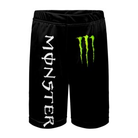 Детские спортивные шорты 3D с принтом MONSTER ENERGY в Белгороде,  100% полиэстер
 | пояс оформлен широкой мягкой резинкой, ткань тянется
 | black monster | bmx | claw | cybersport | energy | monster | monster energy | moto | motocross | race | sport | киберспорт | когти | монстер энерджи | монстр | мото | мотокросс | ралли | скейтбординг | спорт | т | энергия