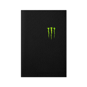 Обложка для паспорта матовая кожа с принтом MONSTER ENERGY в Белгороде, натуральная матовая кожа | размер 19,3 х 13,7 см; прозрачные пластиковые крепления | black monster | bmx | claw | cybersport | energy | monster | monster energy | moto | motocross | race | sport | киберспорт | когти | монстер энерджи | монстр | мото | мотокросс | ралли | скейтбординг | спорт | т | энергия