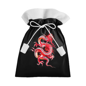 Подарочный 3D мешок с принтом Дракон в Белгороде, 100% полиэстер | Размер: 29*39 см | арт | дракон | дракоша | животные | картинка | китайский дракон | красный дракон | рисунок | японский дракон | ящер