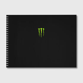 Альбом для рисования с принтом MONSTER ENERGY в Белгороде, 100% бумага
 | матовая бумага, плотность 200 мг. | black monster | bmx | claw | cybersport | energy | monster | monster energy | moto | motocross | race | sport | киберспорт | когти | монстер энерджи | монстр | мото | мотокросс | ралли | скейтбординг | спорт | т | энергия