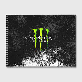 Альбом для рисования с принтом MONSTER ENERGY в Белгороде, 100% бумага
 | матовая бумага, плотность 200 мг. | black monster | bmx | claw | cybersport | energy | monster | monster energy | moto | motocross | race | sport | киберспорт | когти | монстер энерджи | монстр | мото | мотокросс | ралли | скейтбординг | спорт | т | энергия