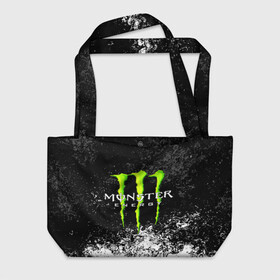 Пляжная сумка 3D с принтом MONSTER ENERGY в Белгороде, 100% полиэстер | застегивается на металлическую кнопку; внутренний карман застегивается на молнию. Стенки укреплены специальным мягким материалом, чтобы защитить содержимое от несильных ударов
 | black monster | bmx | claw | cybersport | energy | monster | monster energy | moto | motocross | race | sport | киберспорт | когти | монстер энерджи | монстр | мото | мотокросс | ралли | скейтбординг | спорт | т | энергия