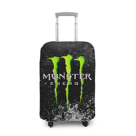 Чехол для чемодана 3D с принтом MONSTER ENERGY в Белгороде, 86% полиэфир, 14% спандекс | двустороннее нанесение принта, прорези для ручек и колес | black monster | bmx | claw | cybersport | energy | monster | monster energy | moto | motocross | race | sport | киберспорт | когти | монстер энерджи | монстр | мото | мотокросс | ралли | скейтбординг | спорт | т | энергия