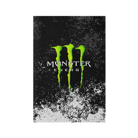 Обложка для паспорта матовая кожа с принтом MONSTER ENERGY в Белгороде, натуральная матовая кожа | размер 19,3 х 13,7 см; прозрачные пластиковые крепления | black monster | bmx | claw | cybersport | energy | monster | monster energy | moto | motocross | race | sport | киберспорт | когти | монстер энерджи | монстр | мото | мотокросс | ралли | скейтбординг | спорт | т | энергия