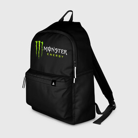 Рюкзак 3D с принтом MONSTER ENERGY в Белгороде, 100% полиэстер | лямки с регулируемой длиной, сверху петелька, чтобы рюкзак можно было повесить на вешалку. Основное отделение закрывается на молнию, как и внешний карман. Внутри два дополнительных кармана, один из которых закрывается на молнию. По бокам два дополнительных кармашка | Тематика изображения на принте: black monster | bmx | claw | cybersport | energy | monster | monster energy | moto | motocross | race | sport | киберспорт | когти | монстер энерджи | монстр | мото | мотокросс | ралли | скейтбординг | спорт | т | энергия