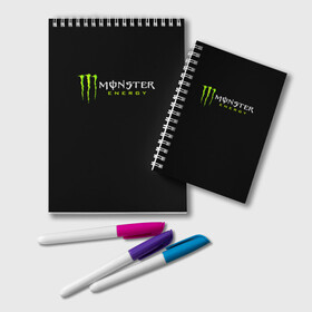 Блокнот с принтом MONSTER ENERGY в Белгороде, 100% бумага | 48 листов, плотность листов — 60 г/м2, плотность картонной обложки — 250 г/м2. Листы скреплены удобной пружинной спиралью. Цвет линий — светло-серый
 | black monster | bmx | claw | cybersport | energy | monster | monster energy | moto | motocross | race | sport | киберспорт | когти | монстер энерджи | монстр | мото | мотокросс | ралли | скейтбординг | спорт | т | энергия