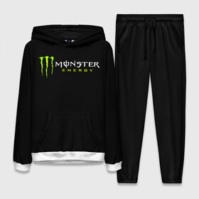 Женский костюм 3D (с толстовкой) с принтом MONSTER ENERGY в Белгороде,  |  | black monster | bmx | claw | cybersport | energy | monster | monster energy | moto | motocross | race | sport | киберспорт | когти | монстер энерджи | монстр | мото | мотокросс | ралли | скейтбординг | спорт | т | энергия